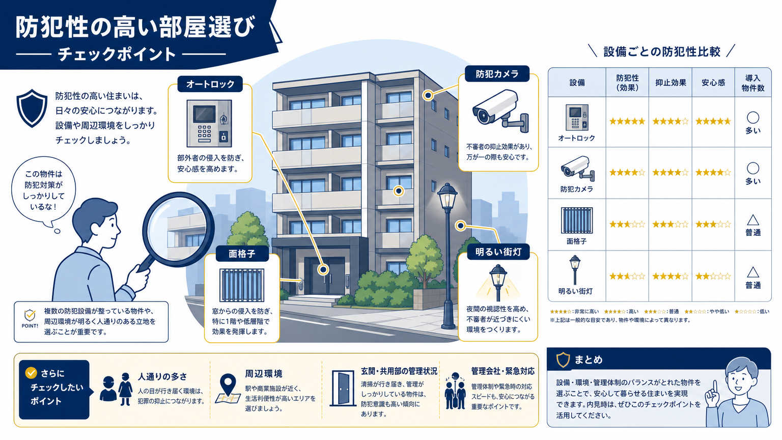 防犯習慣を支える部屋選びのポイント